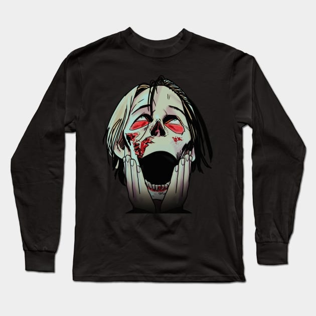 Zombie Man Oh My God! Long Sleeve T-Shirt by Toss4Pon